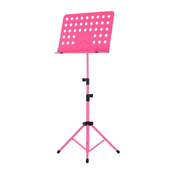 Portable Metal Music Stand Detachable Musical Instruments for Piano Violin Guitar Sheet Music Pink