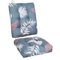 thumbnail image 6 of Outdoor Rocking Chair Cushion Upper and Lower Rocking Chair Seat Cushion Set with Non-Slip Ties for Indoor Outdoor Light Blue Multi Leaves, 6 of 9
