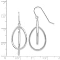 thumbnail image 3 of 14k White Gold Double Teardrop Dangle Wire Earrings, 3 of 3
