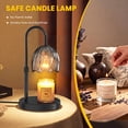 thumbnail image 2 of BEEPRINCESS Candle Warmer Lamp, 2/4/8H Timer, Dimmable, Adjustable Height, Black Glass Shade, 2 Bulbs, 2 of 7