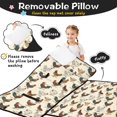 thumbnail image 3 of Rooster and Name Beige Pattern Teens Toddler Nap Mat with Pillow, Sleeping Mat Bag for Preschool Daycare 51"x22", 3 of 6