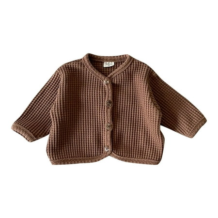 

Kids Clothing Baby Unisex Autumn Solid Winter Long Sleeve Coat Cardigan Clothing