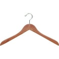 thumbnail image 2 of The Great American Hanger Company Cedar Wood Top Hanger, Unfinished Curved Hangers with Fresh Cedar Scent and Chrome Swivel Hook box of 50, 2 of 5