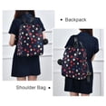 thumbnail image 4 of FORMRS Women's Travel Backpack Purse Anti-Theft Hidden Pockets Casual Shoulder Bag, Red Starry Pattern, 4 of 7