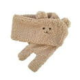 thumbnail image 5 of hengtong 5xSoft Acrylic Scarf Winter Warm Bear Ear Keep Warm for Women Men Skiing Khaki, 5 of 9