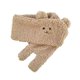 thumbnail image 4 of Chal de cuello grueso con orejas de oso de dibujos animados para mantener el calor y el viento Caqui, 4 of 9