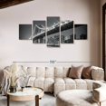 thumbnail image 2 of Elephant Stock Twinkling Manhattan Bridge Wall Art - Horizontal Multi Panel Canvas - Living Room Wall Decor - Architecture Multi Panel - Black And Gray Decor - 92" x 42", 2 of 8