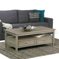 thumbnail image 2 of Atlin Designs Table Basse Rectangulaire en Pin Massif Gris Vieilli 48 Pouces x 24 Pouces x 18 Pouces, 2 of 5