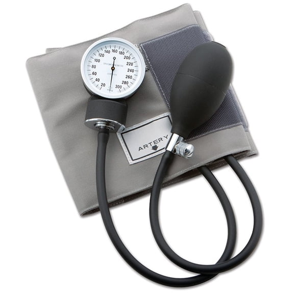 ADC Adult Cuff Arm Aneroid Sphygmomanometer Unit 2-Tubes Gray 1 Each