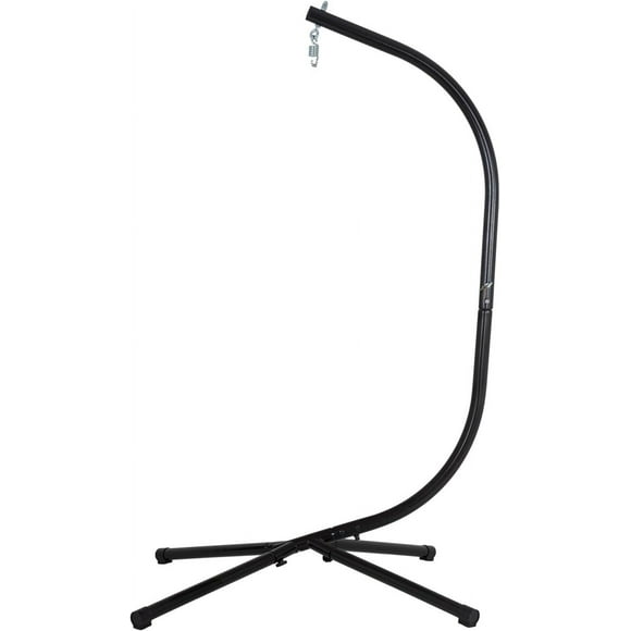 FDW Hammock Chair Stands Hanging Hammock Stands,C Stand Outdoor Solid Steel Heavy Duty Stand Only Construction for Hanging Hammock Air Porch Swing Chair Indoor