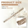 thumbnail image 2 of Uxcell 2ft Chandelier Chain Cord Cover, 1 Pcs Velvet Cloth Fabric Chain Sleeve Decorative Cord Covers for Chandelier Wires Swing Cable, Zipper Style, Beige, 2 of 7