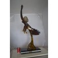 thumbnail image 3 of Nifao Eagle Soaring Bronze Statue by W Aribu – Home Decor Sculpture, 16"L x 7"W x 20"H, 3 of 10