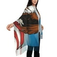 thumbnail image 4 of Xecao Cartoon Bald Eagle USA Pattern Womens Winter Scarf Fall Scarf Oversized Large Scarf for Women Warm Shawl Wrap, 4 of 8
