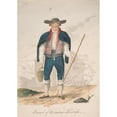 thumbnail image 2 of Alfred Diston 14x18 Black Ornate Wood Framed Double Matted Museum Art Print Titled - Peasant of Miradero, Tenerife (Between 1823 and 1828), 2 of 5