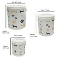 thumbnail image 2 of White 3 Pc set Jumbo Pet Canister with bone, paw, dog prints, Dog Food Treat Canister with Lid, Carbon Steel Canister, Storage Container Jar with Tight Fitting Lids for Dog Biscuit Cookies, 2 of 4