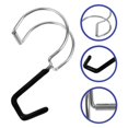thumbnail image 5 of S Hooks Stainless Steel for Closet Clothes Hanging 10Pcs Black Hooks, 5 of 5