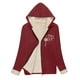 thumbnail image 4 of Ailaofu Women's Plus Rope Detail Oversized Hoodie Sherpa Zip Up Jacket, 4 of 7