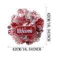 thumbnail image 2 of Christmas Wreath,Christmas Mesh Believe Wreath,Artificial Candy Cane Wreath with Red Green Ribbon,Winter Door Decor for Home Wall Window Porch Christmas Party, 2 of 3