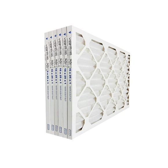 United Filter 16x25x1 MERV 8 Pleated HVAC AC Furnace Air Filters (6 Pack)
