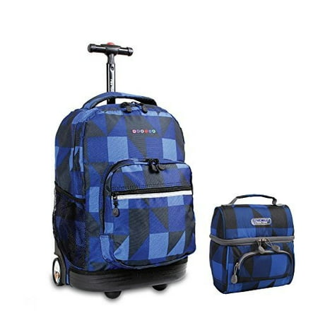 J World New York Sunrise Rolling Backpack Corey Lunch Bag Set Block Navy Walmart Canada