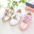 thumbnail image 6 of Toddler Girls Soft Leather Dress Shoes Kids Mary Jane Ballet Flats Shoes Slip On Bowknot Princess Loafers, 6 of 7