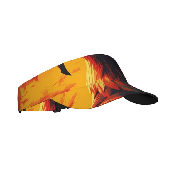 Kdxio Hawaiian Style Bald Eagle Print Sun Visor Hat Golf Visor Adjustable Velcro Outdoor Sports Cap for Men Women