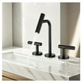 thumbnail image 2 of Two Handles Widespread 8 inch Bathroom Faucet Matte Black 3 Pieces Basin Faucets Lavatory Sink Faucet, 2 of 8