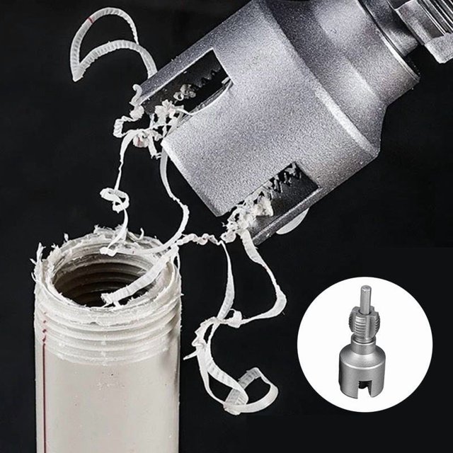 Kbndieu A Chopper Pvc Pipe Internal Thread Cutter Pvc Water Pipe Thread Opener Double Ended for Drills and Hand Tools Sanitary Accessories Home Essentials