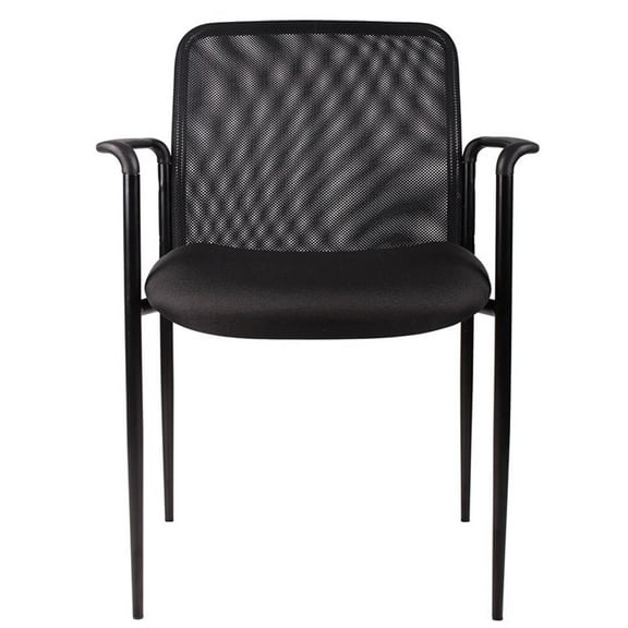 UrbanPro Mesh Guest Chair with Casters in Black