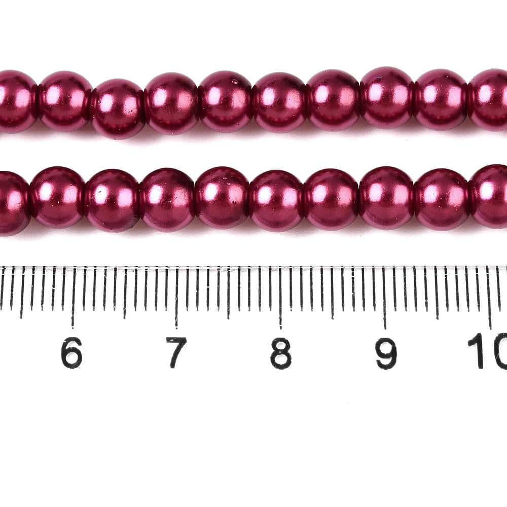 15Strand Baking Painted Pearlized Glass Pearl Round Bead Strands Camellia 8~9mm Hole: 1mm about 100~105pcs/strand 31.4 inch