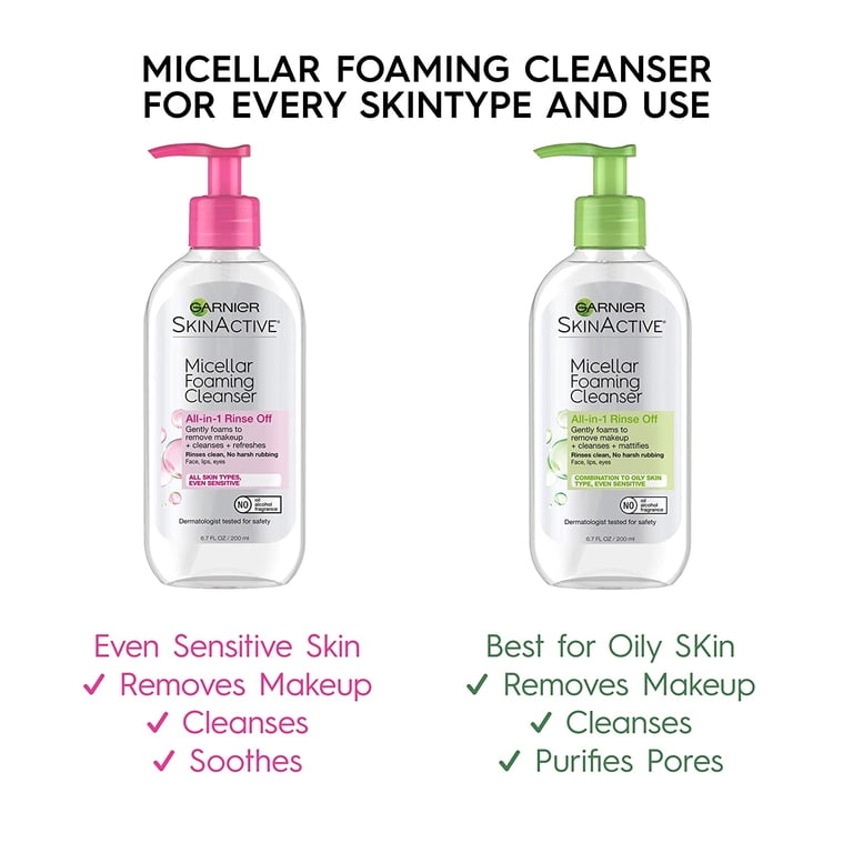 Garnier SkinActive Micellar Foaming Cleanser, 6.7 fl oz photo 6