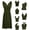 Army Green, variant on Weebloom Teen Girls Summer Dress Elegant Formal Sleeveless Dress Versatile Wear Party Gown Dresses For Girls Army Green 9-14 Years