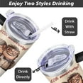 thumbnail image 3 of 60th Wedding Gifts Anniversary Cups, Diamond Wedding 60th Anniversary Cups, 60th Anniversary Cup For Couple Parents Friends, 40 Oz Stainless Steel Tumbler with Handle and Straw (1 PC), 3 of 6