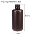 thumbnail image 2 of Unique Bargains Plastic Lab Chemical Reagent Bottle 1000ml/33.8oz Small Mouth Sample Sealing Liquid Storage Container Brown 2 pcs, 2 of 4