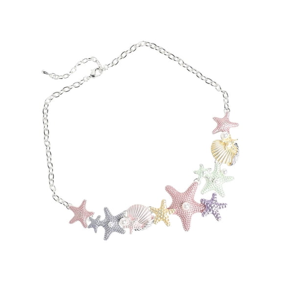 SOHI Women's Metallic Starfish Necklace
