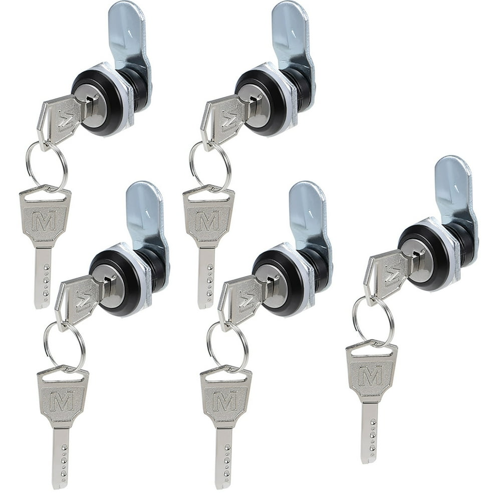Cam Lock, Keyed Alike 16mm Cylinder Length Zinc Alloy 5Pcs