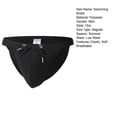thumbnail image 7 of zeranth Men Triangle Swimming Briefs Low Waist Anti-exposure Drawstring Solid Color Soft Quick Dry Breathable Slim Fit Bathing Surfing Water Sports Swimming Trunks, 7 of 7