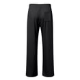 thumbnail image 4 of Rhuody Mens Pants High Waist Trousers With Button Solid Color Straight Leg Modern Chino Joggers Pants Casual Clothes Brick Red 3Xl, 4 of 5