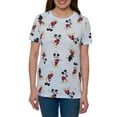 thumbnail image 2 of Disney Mickey Mouse Expressions T-Shirt All-Over Print Blue Women, 2 of 5