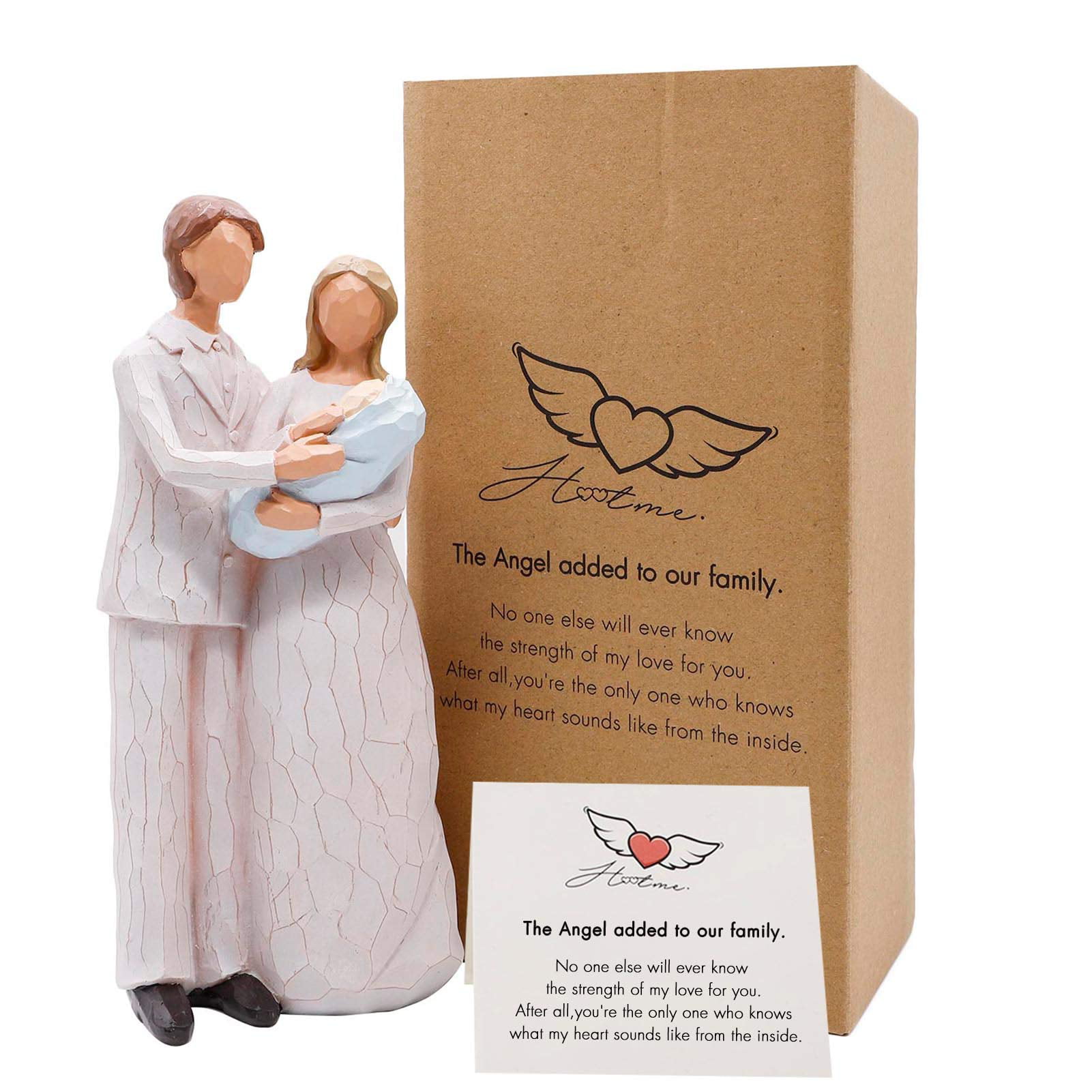 The Greatest Bond Mon and Child Sculptures Multicolor Sculpted Hand-Painted Figures with Gift Card for Anniversary Birthday Mother and Son Figurines Statues