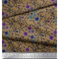 thumbnail image 2 of Soimoi Polyester Crepe Fabric Leaves & Floral Artistic Decor Fabric Printed Yard 52 Inch Wide, 2 of 3