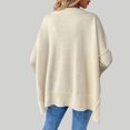 thumbnail image 5 of PuLe Sweaters for Women Women’s V Neck Oversized Sweaters Split Hem Pullover Sweaters Long Sleeve Warm Knit Pullover Tops, 5 of 5