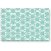 Hexagonal Pattern Honeycomb Beehive Simplistic Geometrical Indoor Doormat Non-Slip Front Door Mats,Welcome Mat, Bathroom Rugs 16x24 In