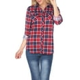thumbnail image 4 of White Mark Women's Oakley Plaid Top, 4 of 4