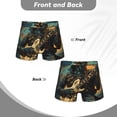 thumbnail image 5 of Men's Boxer Briefs Breathable 3D Pouch Underwear Shorts, Skull Playing Guitar Heavy Metal Rock Skeleton, 5 of 7