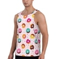 thumbnail image 2 of Haiem Colorful Donuts Men Workout Tank Top Gym Bodybuilding Sleeveless Muscle T Shirts Athletic Tank Breathable Workout Shirt-3X-Large, 2 of 8