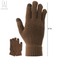 thumbnail image 4 of Gustave Men Women Thermal Insulated Winter Warm Gloves Touch Screen Texting Gloves Elastic Cuff Soft Knit Wool "Gray", 4 of 9