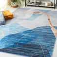 thumbnail image 4 of SAFAVIEH Tacoma Leon Traditional Machine Washable Area Rug, Blue/Gold, 9' x 12', 4 of 14