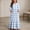 Light Blue, variant on LJEFF Girls Dress with Pocket, Plaid Flowy Tiered Skirt 3/4 sleeves Crew Neck Casual Dresses for Kids Light Blue Size 6 Years