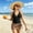 Leopard, variant on Top-kevin 2 Piece Swimsuits for Women Halter Tankini Top with Skirt Bottom Tummy Control Bathing Suit